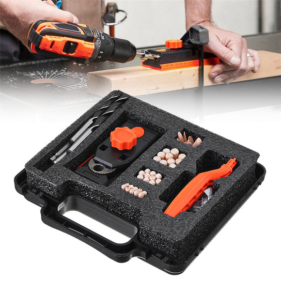 2 in 1 Undercover Pocket Hole Jig Kit with Wood Dowel Drill 6/8/10mm Woodworking Tool