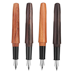 DELIKE Shepherd Boy Nature Wood Fountain Pen Wood Cap M EF Bent Nib For Office School Supplies