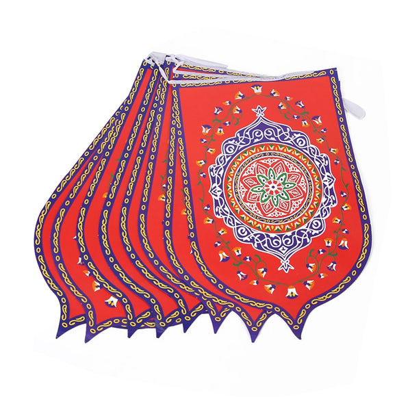 8Pcs/Set Ramadan Flag Islamic Arabic Bunting Flags Eid Mubarak Party Decorations Banner