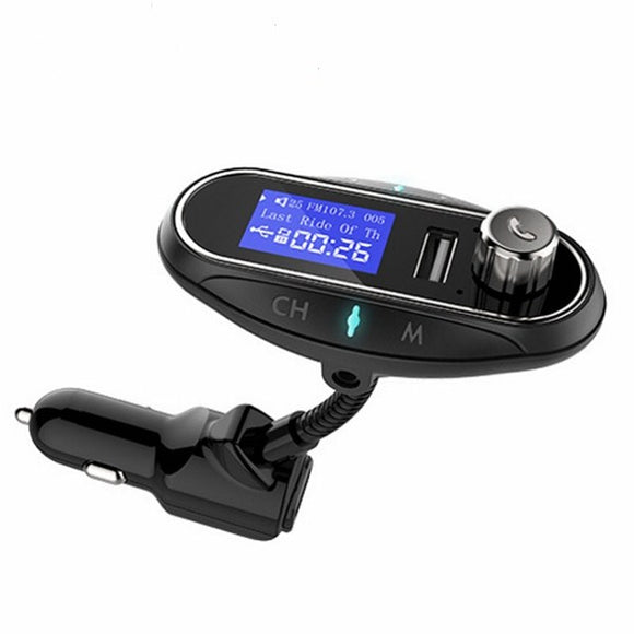 Siparnuo T12 Vehicle BT Hands-Free FM Transmitter MP3 Player Charger