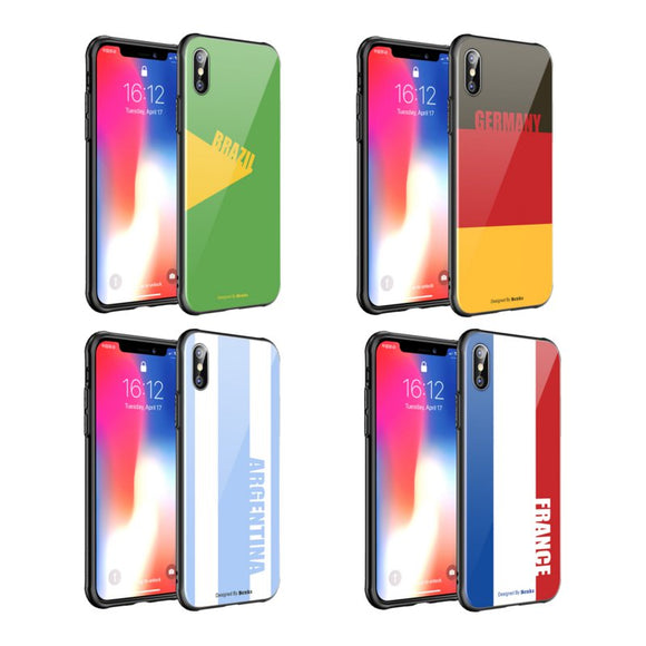 Benks Football Fan Tempered Glass Protective Case For iPhone X