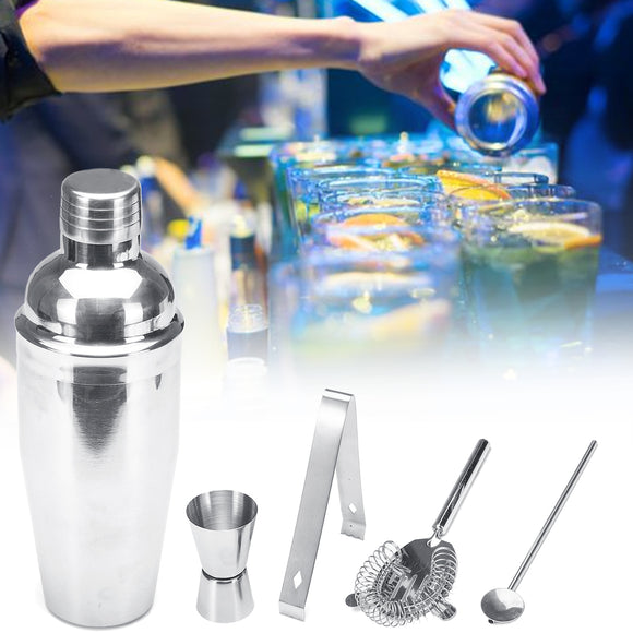 Stainless Steel Cocktail Shaker Mixer Drink Bartender Martini Tools Bar Set Kit