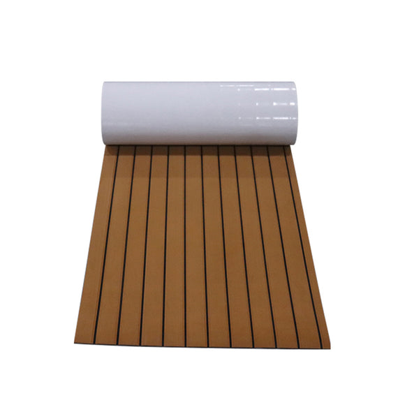 900x2400x6mm Self Adhesive EVA Teak Decking Sheet Marine Flooring Faux Boat Non-slip Mat