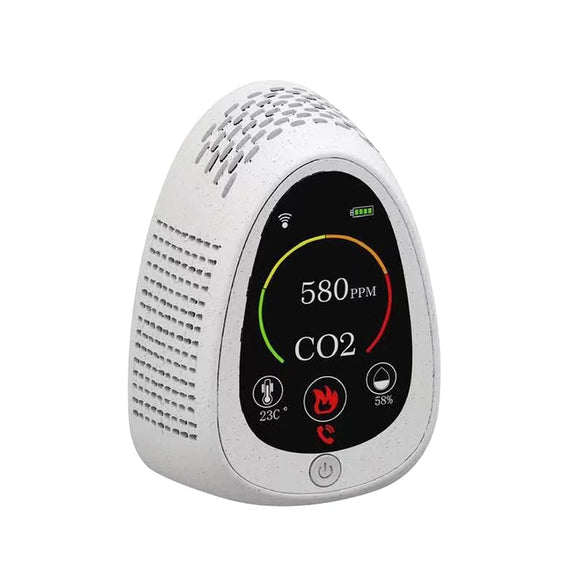 Indoor Portable CO2 Detector Multifunctional Thermohygrometer Home Air Detector Intelligent Air Quality Analyzer Household Air Pollution Monitor