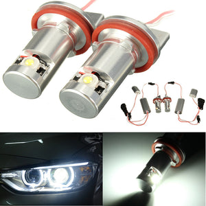 2x H8 LED Angel Eye Halo Ring Side Marker Light Bulb For BMW E70 E82 E90 E92 Z4