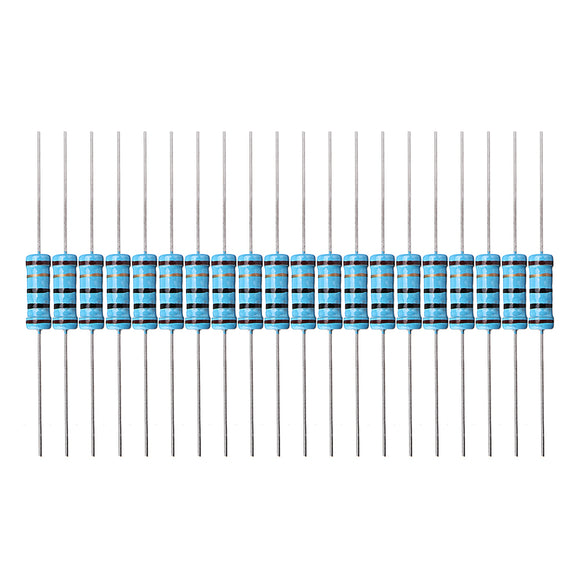 20pcs 3W 10R 10 ohm Metal Film Resistor 1% Error 3w DIP Color Ring Resistance