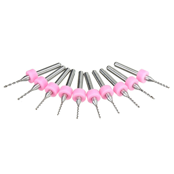 Drillpro DB-P3 10pcs 1.0mm Carbide Micro PCB Drill Bit CNC Jewelry Rotary Tool For PC Boards