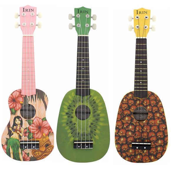 IRIN 21 Inch 4 Strings Basswood Soprano Ukulele Uke Musical Instrument