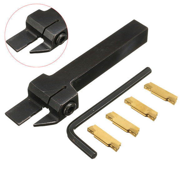 MGEHR1212-3 External Grooving Tool Turning Tool Holder For 3mm Cut With 4pcs MGMN300 Inserts