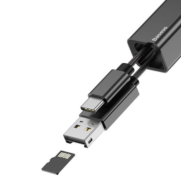 Baseus 2 in 1 TF Micro SD Card Reader OTG Adapter Type C Charging Data Cable for Smart Phone Tablet