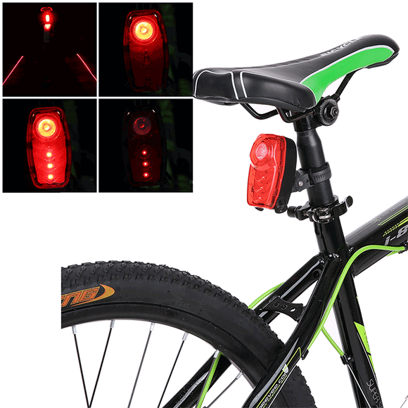 XANES LTL01 Bicycle 4 LED Light 2 Lasers Night Safety Warning 180  Viewing Angle Bicycle Rear Light