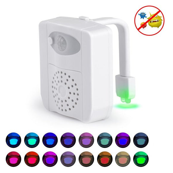 ARILUX 16 Color Changing Motion Activated LED UV Sterilizer Toilet Night Light with Aromatherapy