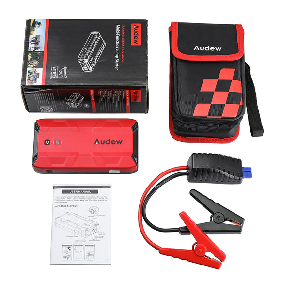 Car Jump Starter 1000A Peak 12V Portable Powerbank with Jumper Cable