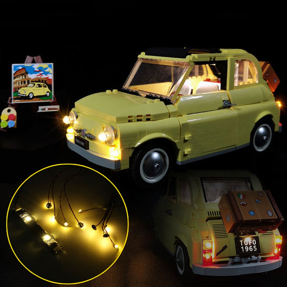 DIY LED Light Lighting Kit ONLY For LEGO 10271 For FIAT 500 Car Bricks Toys