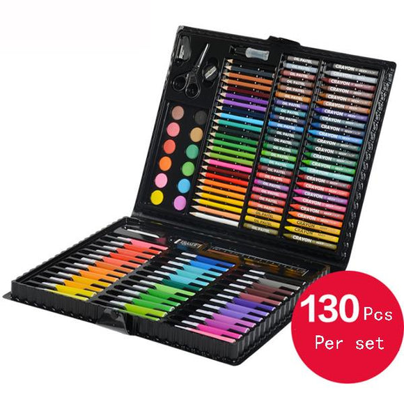 KIDDYCOLOR 130 Practical Watercolor Paint Crayon Art Suit For School
