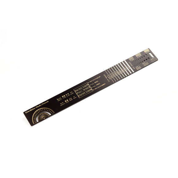 EleksMaker 25cm Multifunctional PCB Ruler Electronic Measuring Tool Resistor Capacitor Chip IC SMD Diode Transistor 180 Degrees Ruler