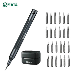 SATA 25pcs Precision Screwdriver Kits Magnetic Multi-Bits Repair Hand Tool Set