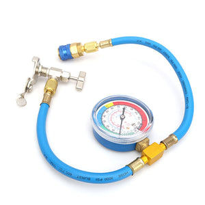 Car Air Conditioning Refrigerant Recharge Measuring Kit Hose Gas Gauge R134A