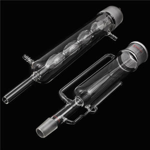 2pcs 500ml 24/29 Glass Soxhlet Extractor Condensing Tube Fractionation Column