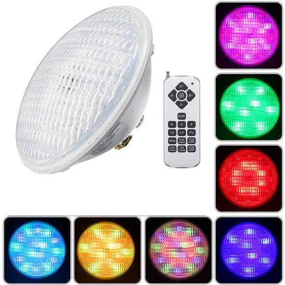 24W RGB Remote Control 72 LED Swimming Pool Light Waterproof Night Light Atmostphere Light