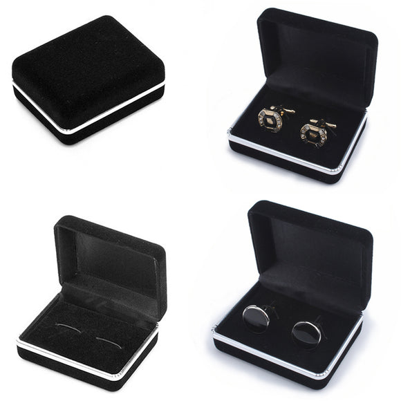 Velvet Square Earring Ring Cuff Links Storage Jewelry Packing Gift Box