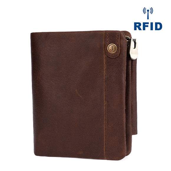 RFID Men Genuine Leather Business Clutch Bag Card Holder Wallet