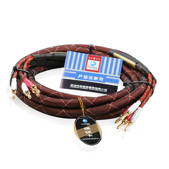 Choseal LB5110 Gold Plated Banana Plug Speaker Professional Hi-Fi Power Amplifier Cable