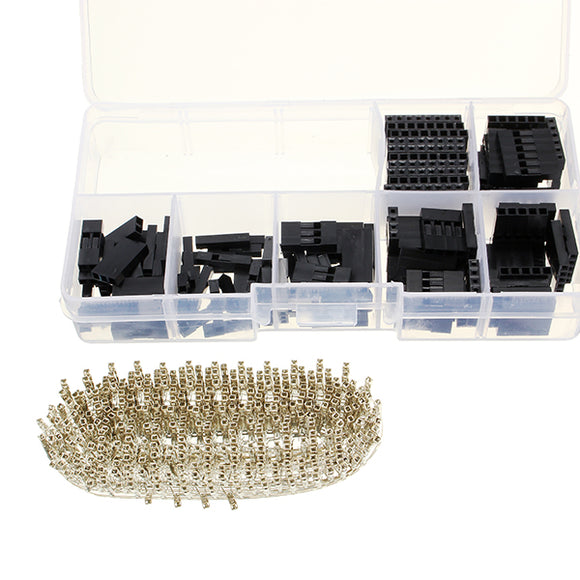 470Pcs 2.54mm Male Female Dupont Wire Jumper With Female Connector Housing Kit