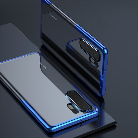 Baseus Transparent Plating Shockproof Soft TPU Back Cover Protective Case for Huawei P30 Pro