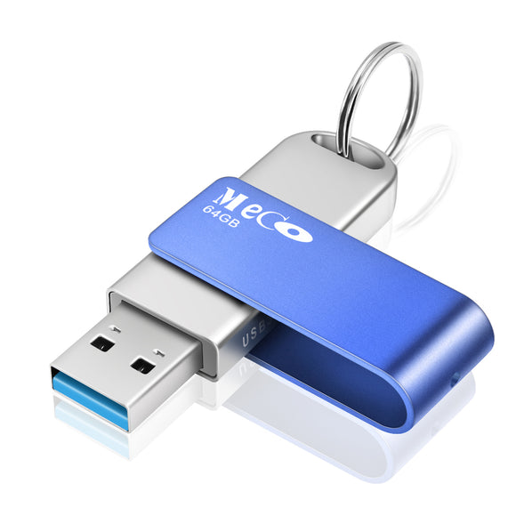 MECO USB 3.0 64G USB Flash Drive Memory Pen Drive Aluminum With Keyring USB Disk