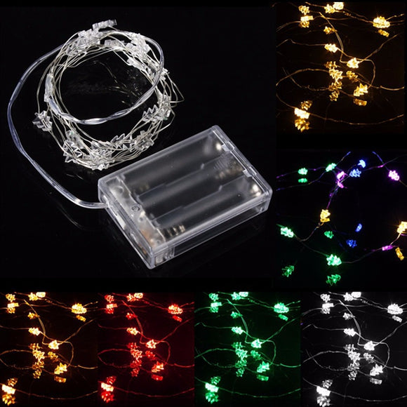 2M 20 LED Battery Powered Christmas Tree String Fairy Light For Xmas Party Weddinng Decor