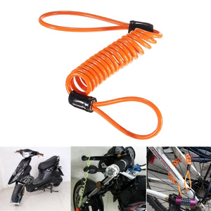1.5M Disc Lock Security Reminder Cable Motorcycle Scooter Bike Anti-thieft Tool
