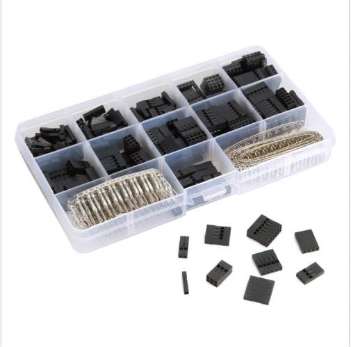 620Pcs 2.54mm Dupont Jumper Connector Terminal Connector Compatible Wire Gauge 18-26AWG Housing Kit