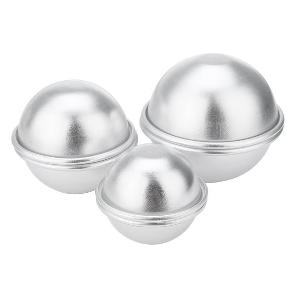 8 Pcs DIY Bath Bomb Ball Mold Aluminium Alloy Mold Handmade Crafting Own Fizzles 4 Sizes