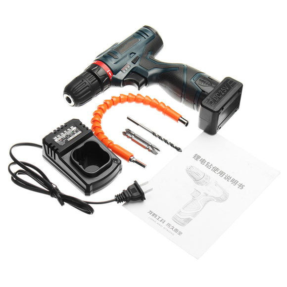 25V Li-ion Rechargeable Electric Screwdrivers Cordless Power Drilling Tools Power Screwdriver