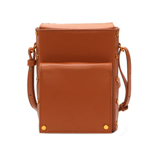 Women Faux Leather Solid Casual Crossbody Bag Leisure Shoulder Bag Square Bag
