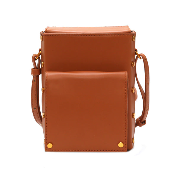 Women Faux Leather Solid Casual Crossbody Bag Leisure Shoulder Bag Square Bag