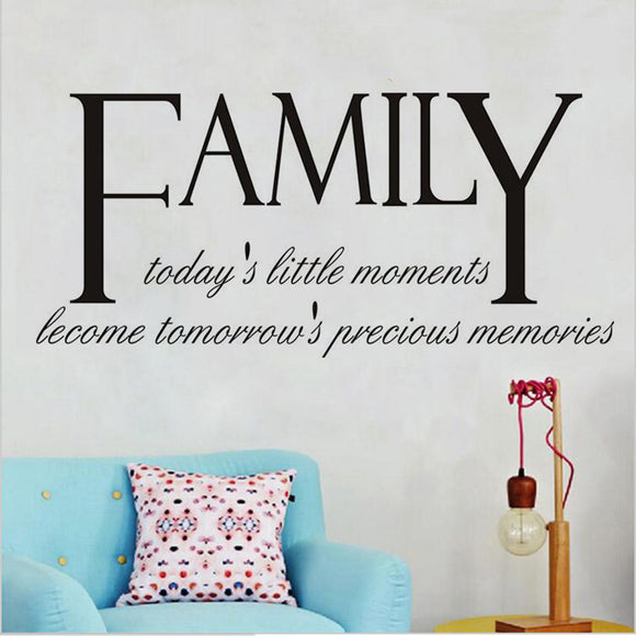 Innovative New Family Carved Wall Sticker English Words Living Room Bedroom Wall Sticker Home Decor