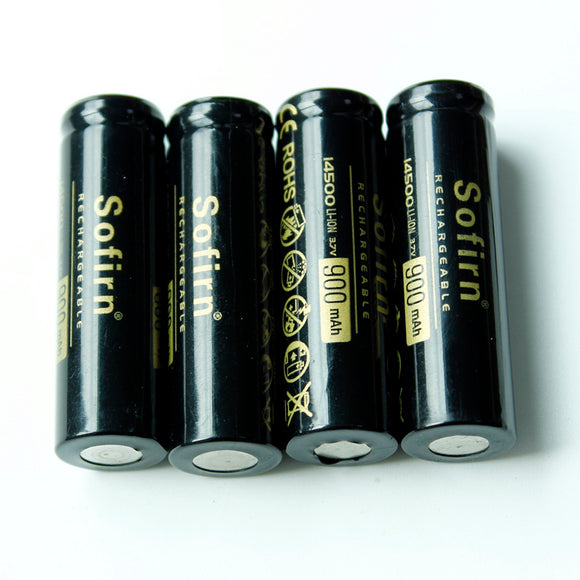 2Pcs Sofirn 900mAh 14500 Battery Li-ion Batteries For LED Flashlight Camping Hunting