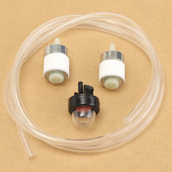 90CM Fuel Petrol Inline Filter Hose Line Primer Pipe Bulb Kit