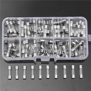 100Pcs 5x20mm Quick Blow Glass Tube Fuse Assorted Kits 5 - 30A