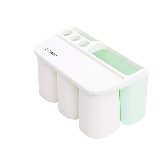 Magnetic Plastic Toothbrush Holder Storage Rack Shelf Nailing Free Bathroom Storage Baskets