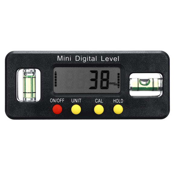 Digital Display Inclinometer Angle Finder Measuring Range 4 x 90 Electronic Spirit Level