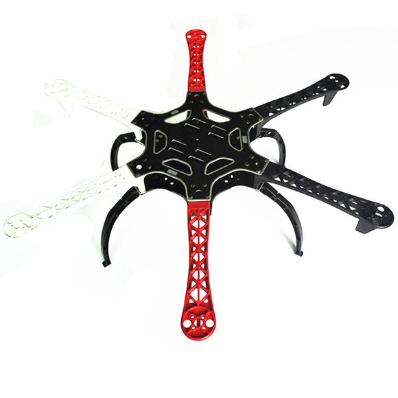 DIY F550 Hexa-Rotor Air Flame 550mm 6-Aixs Frame Kit with Universal Simple Landing Skid Gear