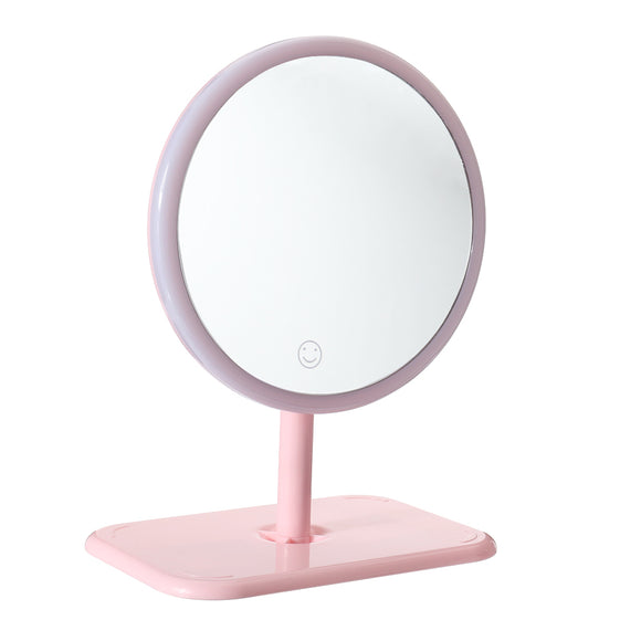 Portable Flexible USB Makeup Mirror LED Light Touch Dimmable Storage Base