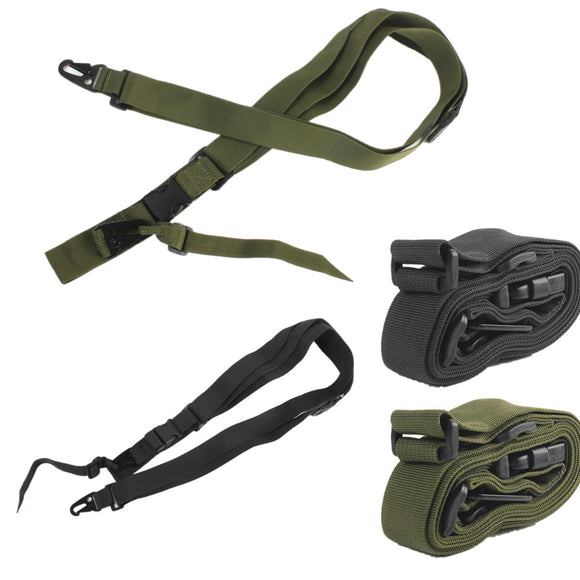Tactical 3 Point Sling Nylon With Quick Adjustment Carabiner Swivels Adjustable Strap
