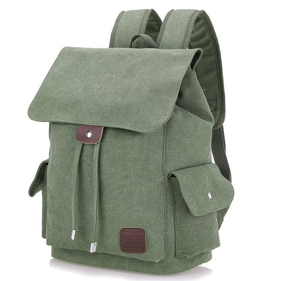 Canvas Backpack Waterproof School Bags 15 Inch Laptop Bag Shoulder Pack Handbag