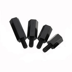 Suleve M2NH5 50pcs M2 Nylon Black Hex Screw PCB Standoff