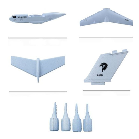 C17 C-17 Transport 373mm RC Airplane Spare Parts EPP Fuselage & Main Wing & Tail Wing Set