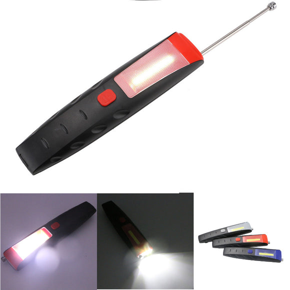 COB + 2LED 2 Modes Magnetic Tail Adjustable Hook LED Mini Pen Multifunction Camping LED Flashlight